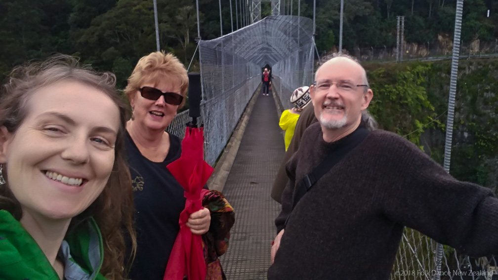 Mountain Rhythms - selfie at Arapuni swing bridge